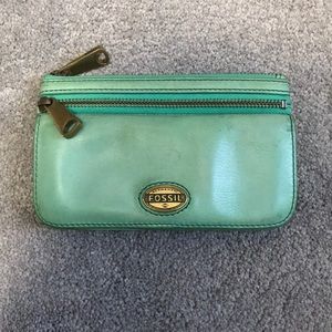 Mint green Fossil wallet